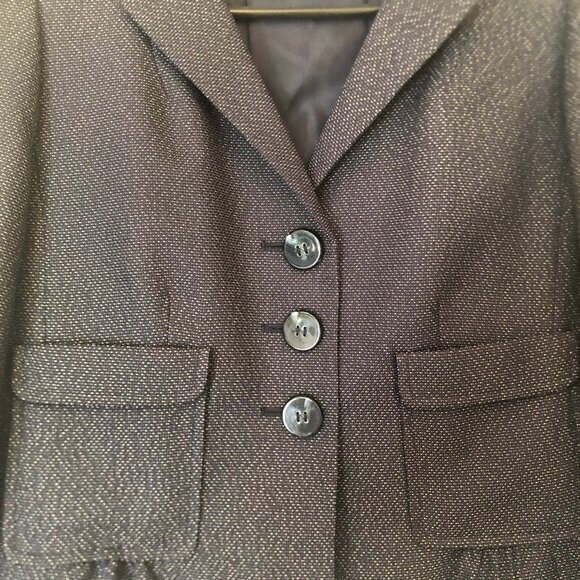 Suit Studio cropped 3/4-sleeve navy blazer sz 8 - Picture 5 of 13